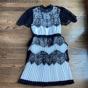 COPY - Self Portrait Dress. Size 4. Black/white